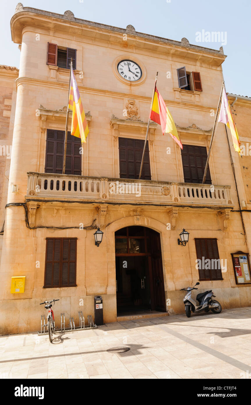 Town Hall, Santiyani, Mallorca/Maiorca Foto Stock