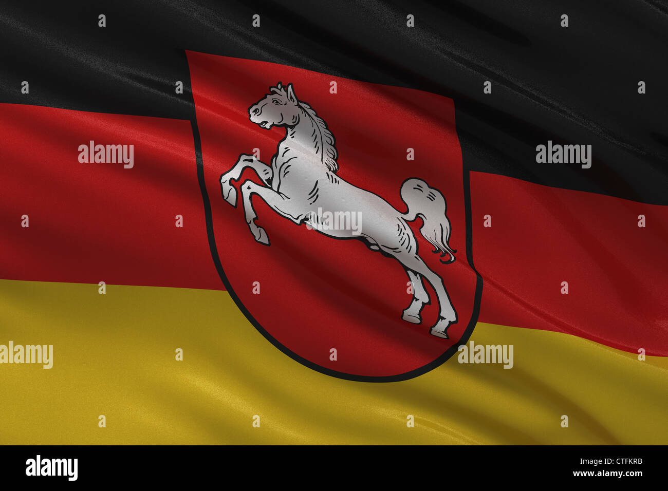 Vector La Mappa Dello Stato Federale Di Bassa Sassonia, Germania