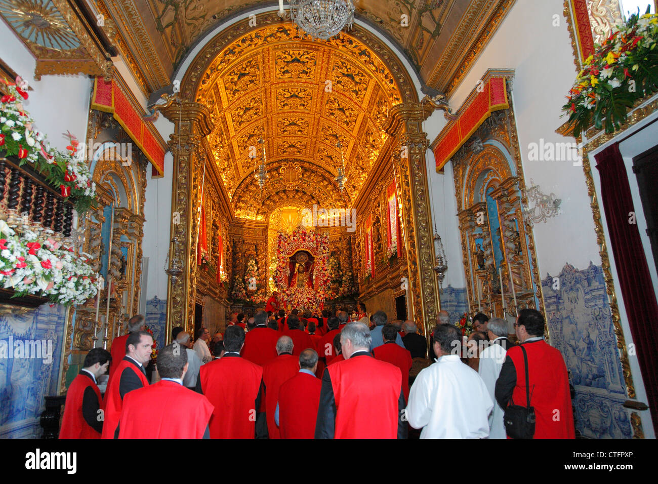Le feste religiose del Santo Cristo dos Milagres (Nostro Signore Santo Cristo dei Miracoli) a Ponta Delgada, isole Azzorre Foto Stock