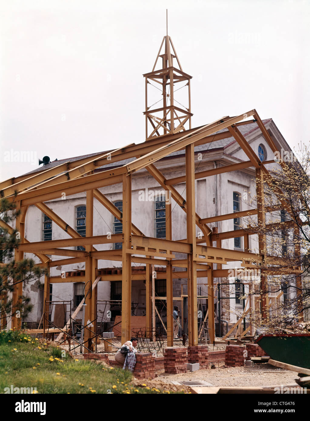 Negli anni sessanta la chiesa INOLTRE IN COSTRUZIONE Foto Stock