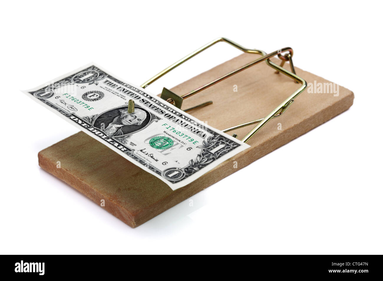 Mouse trap con denaro come incentivo Foto Stock