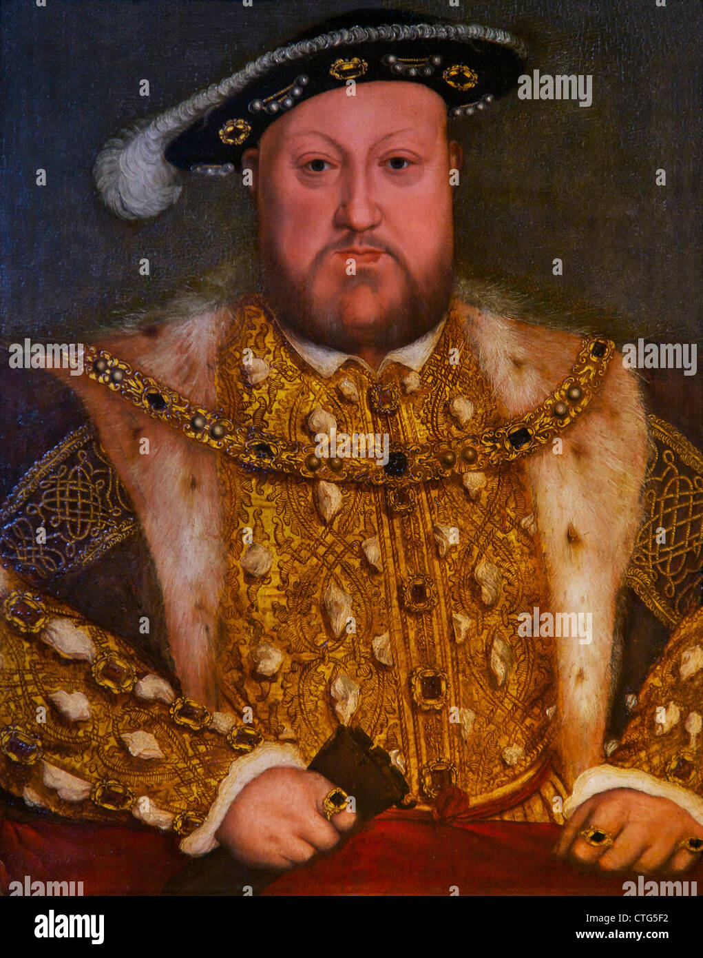 Henry VIII, Copia del ritratto da Hans Holbein, Londra, Inghilterra, UK, Regno Unito GB Foto Stock