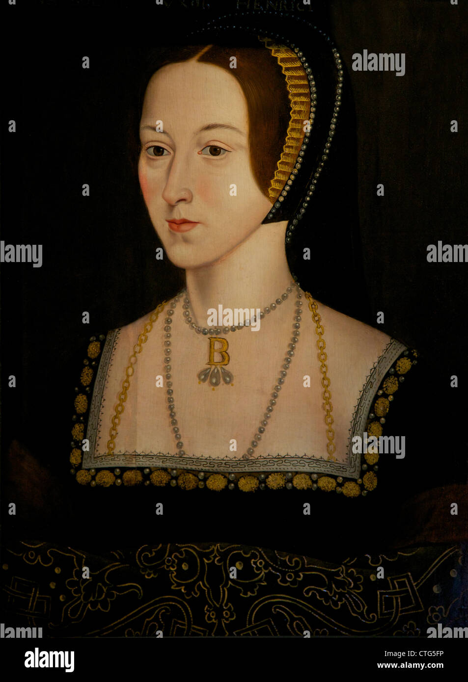 Ritratto di Anne Boleyn, artista sconosciuto, Inghilterra, UK, Regno Unito, GB Gran Bretagna Foto Stock