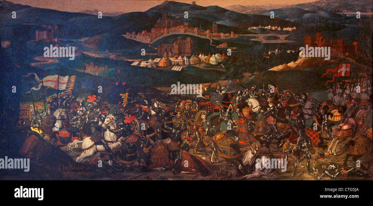 Battaglia di speroni, circa 1513, artista sconosciuto, Foto Stock