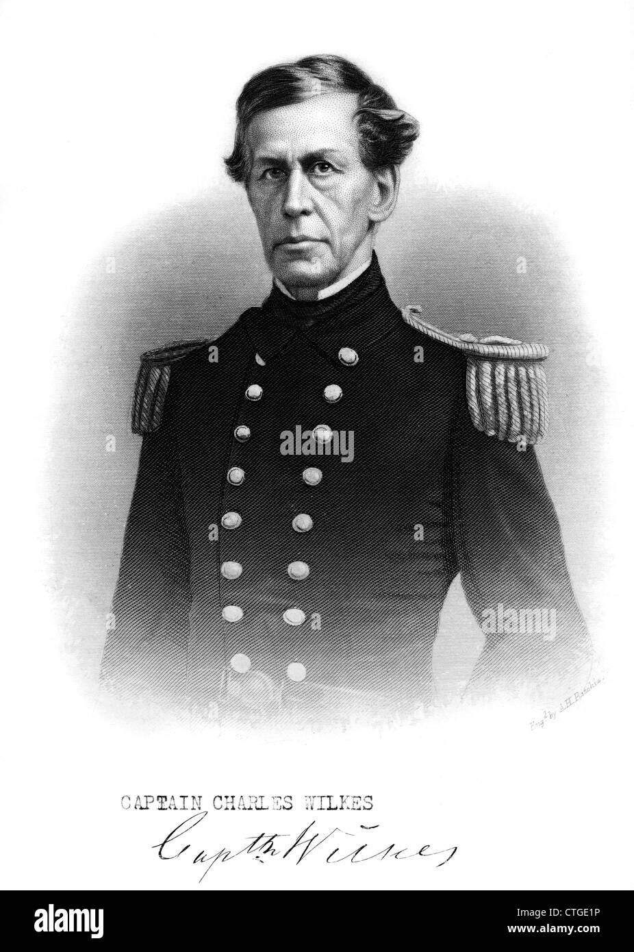 1860s capitano Charles documento Wilkes USN di USS San Jacinto fermo nave britannica Trent sequestrati confederati James Mason & JOHN SLIDELL Foto Stock