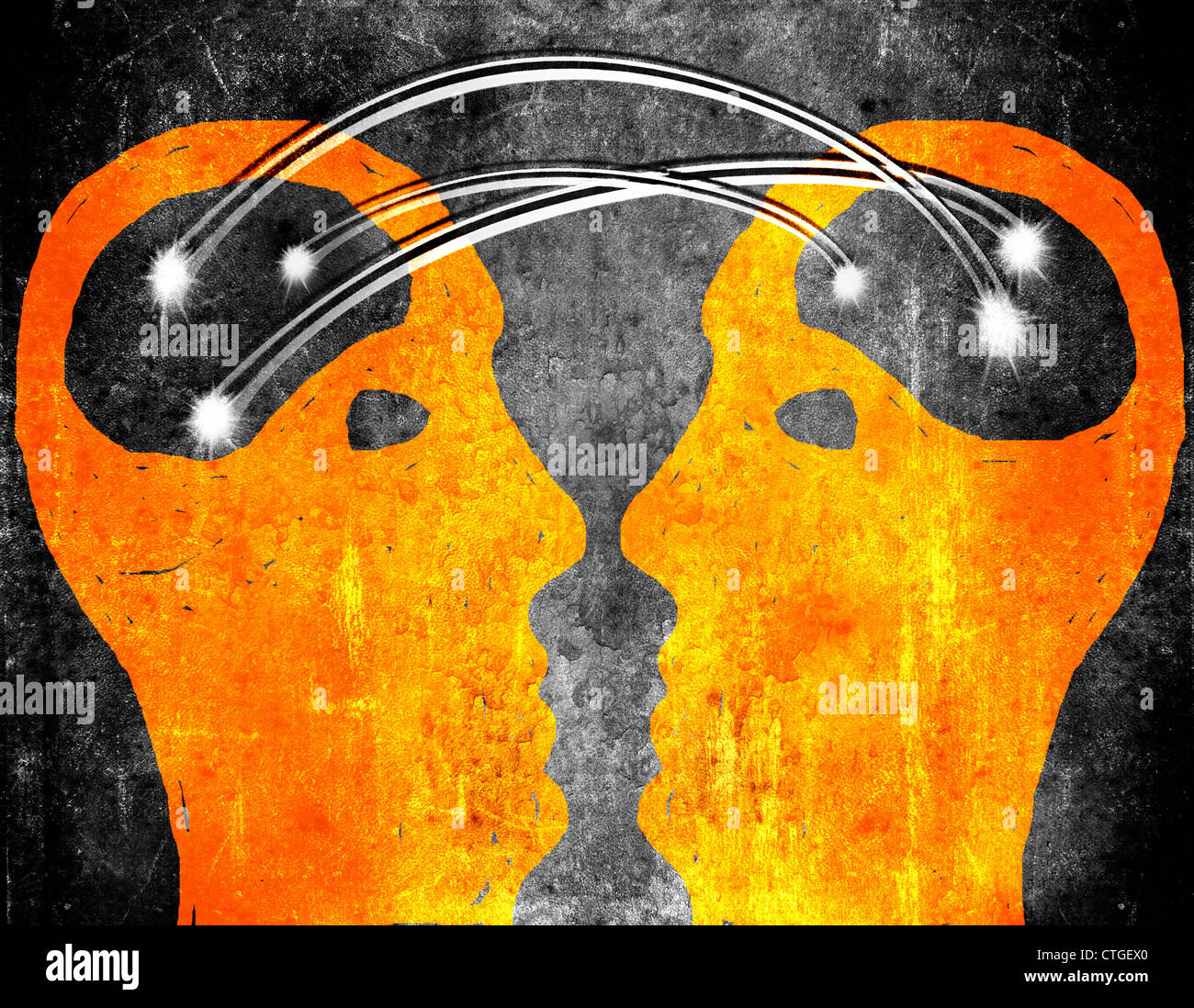Brain Storming concetto illustrazione Foto Stock