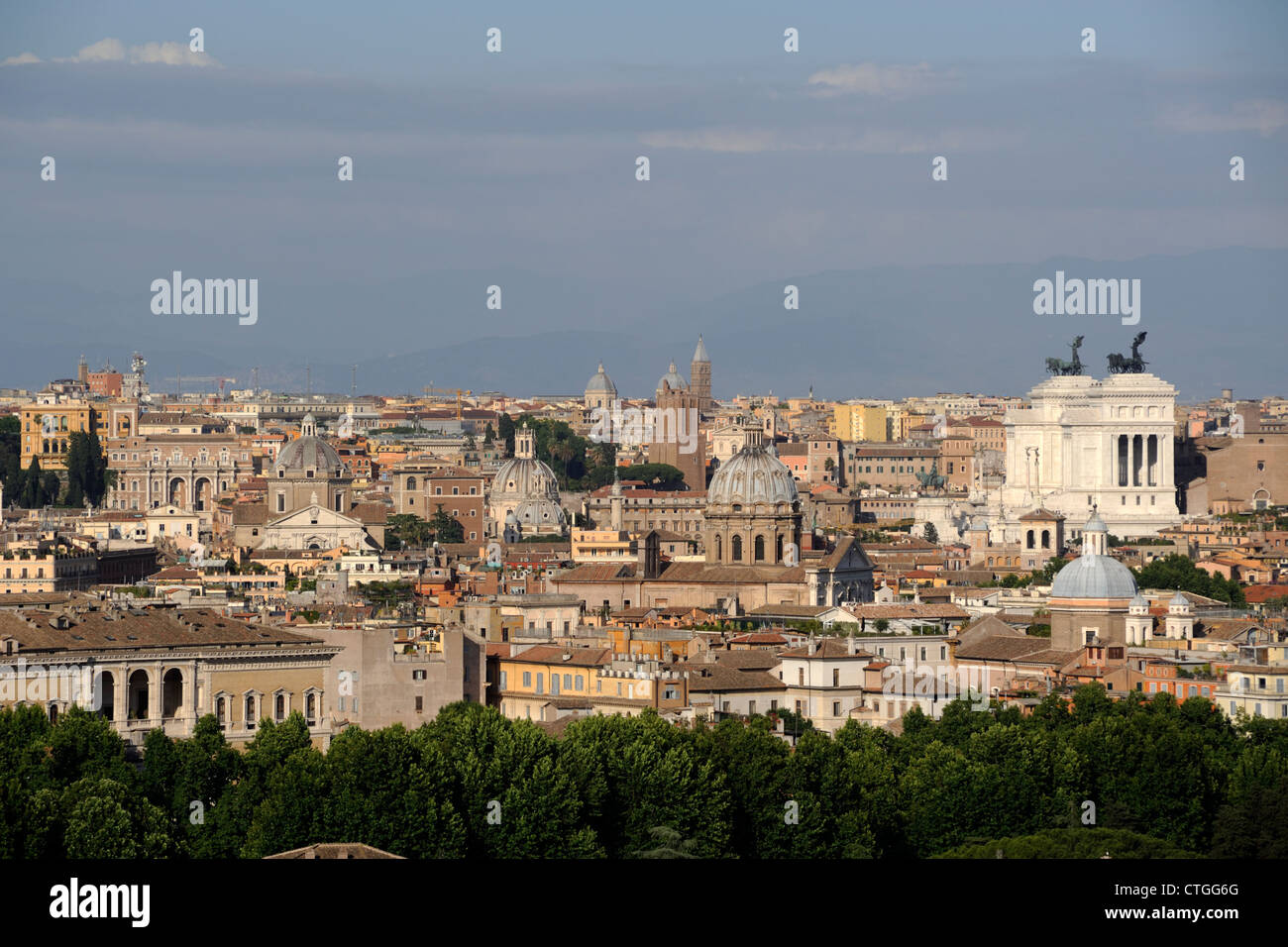 Italia, Roma, la città si vede dal Gianicolo Foto Stock