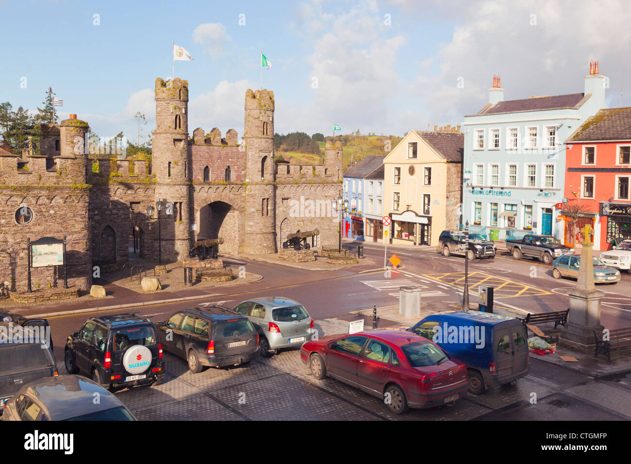 Macroom, West Cork, Irlanda. Il Castello Foto Stock
