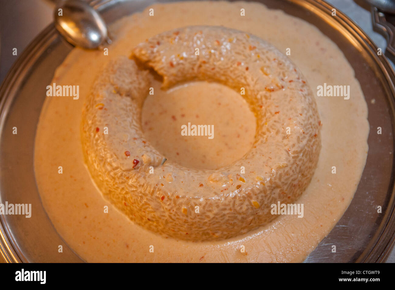 Timballo di riso al ricevimento di nozze cena Foto Stock