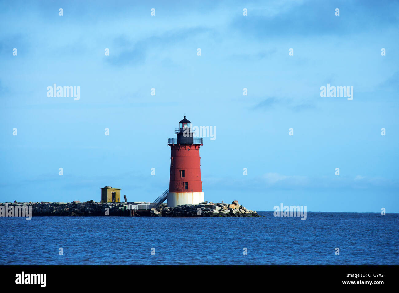Delaware frangionde Lighthouse, Lewes, DELAWARE, STATI UNITI D'AMERICA Foto Stock