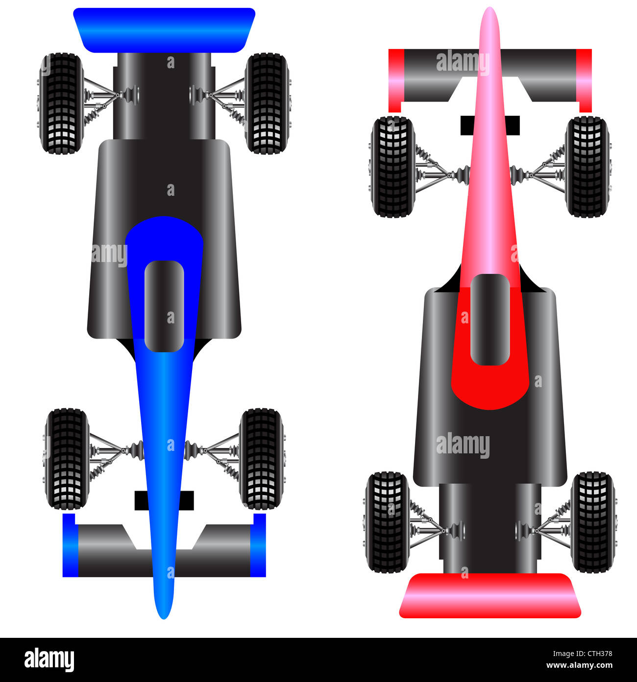 Auto Sportive schema vista superiore. illustrazione vettoriale. Foto Stock