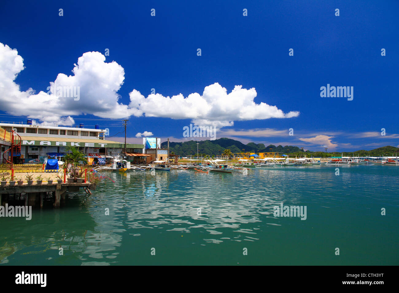 Coron città sull isola di Busuanga. Arcipelago di Palawan nelle Filippine Foto Stock