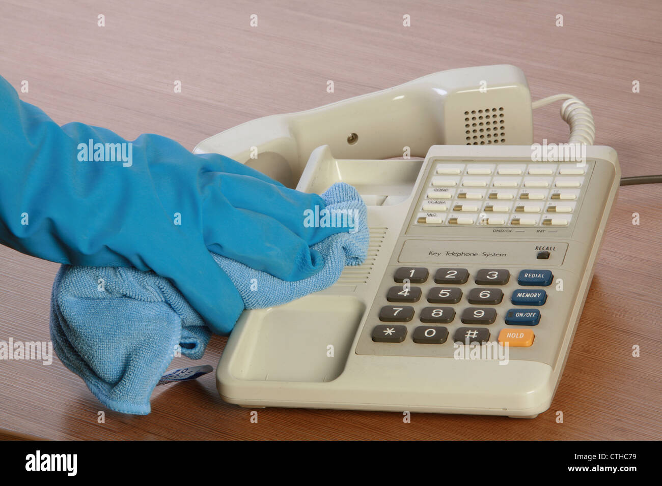 Telefono di pulizia Foto Stock