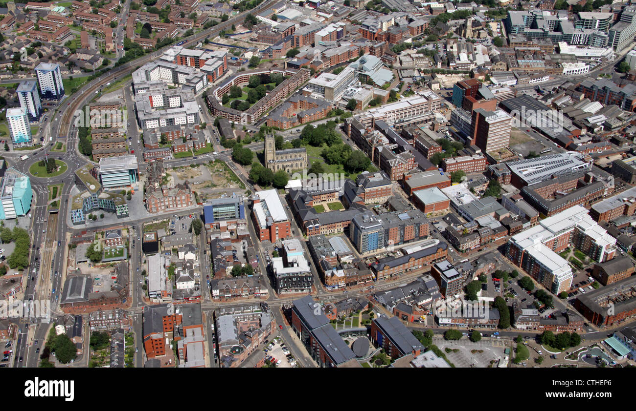 Vista aerea dell'Università di Sheffield Foto Stock
