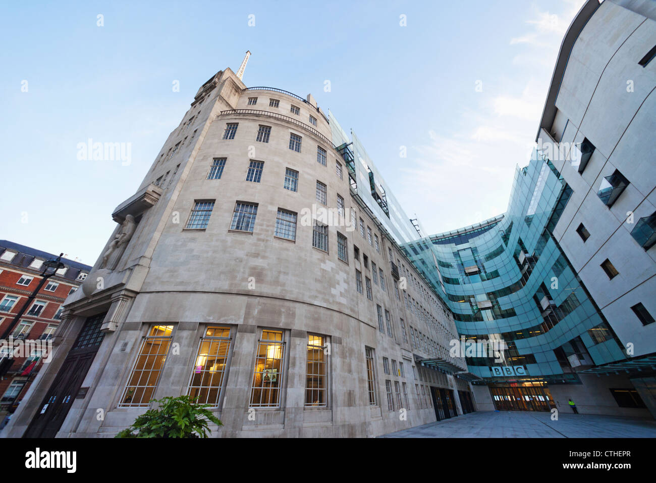 Inghilterra, Londra, Langham Place, BBC Broadcasting House Foto Stock