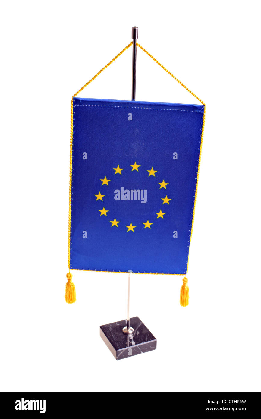 Dettaglio dei colori della bandiera dell'Unione europea Foto Stock