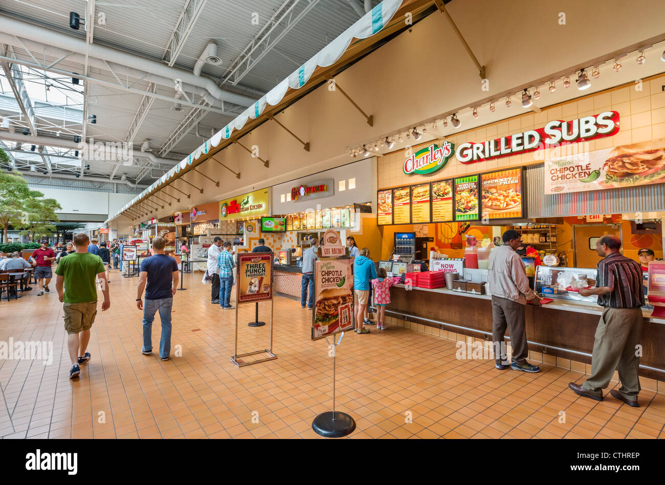 Food Court nel centro commerciale Mall of America, Bloomington, Minneapolis, Minnesota, Stati Uniti d'America Foto Stock