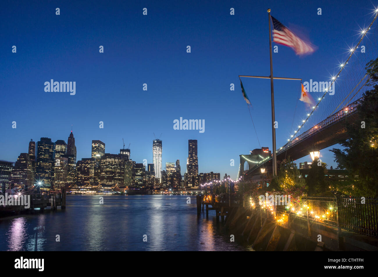 River Cafe al Ponte di Brooklyn, New York City, Stati Uniti d'America Foto Stock