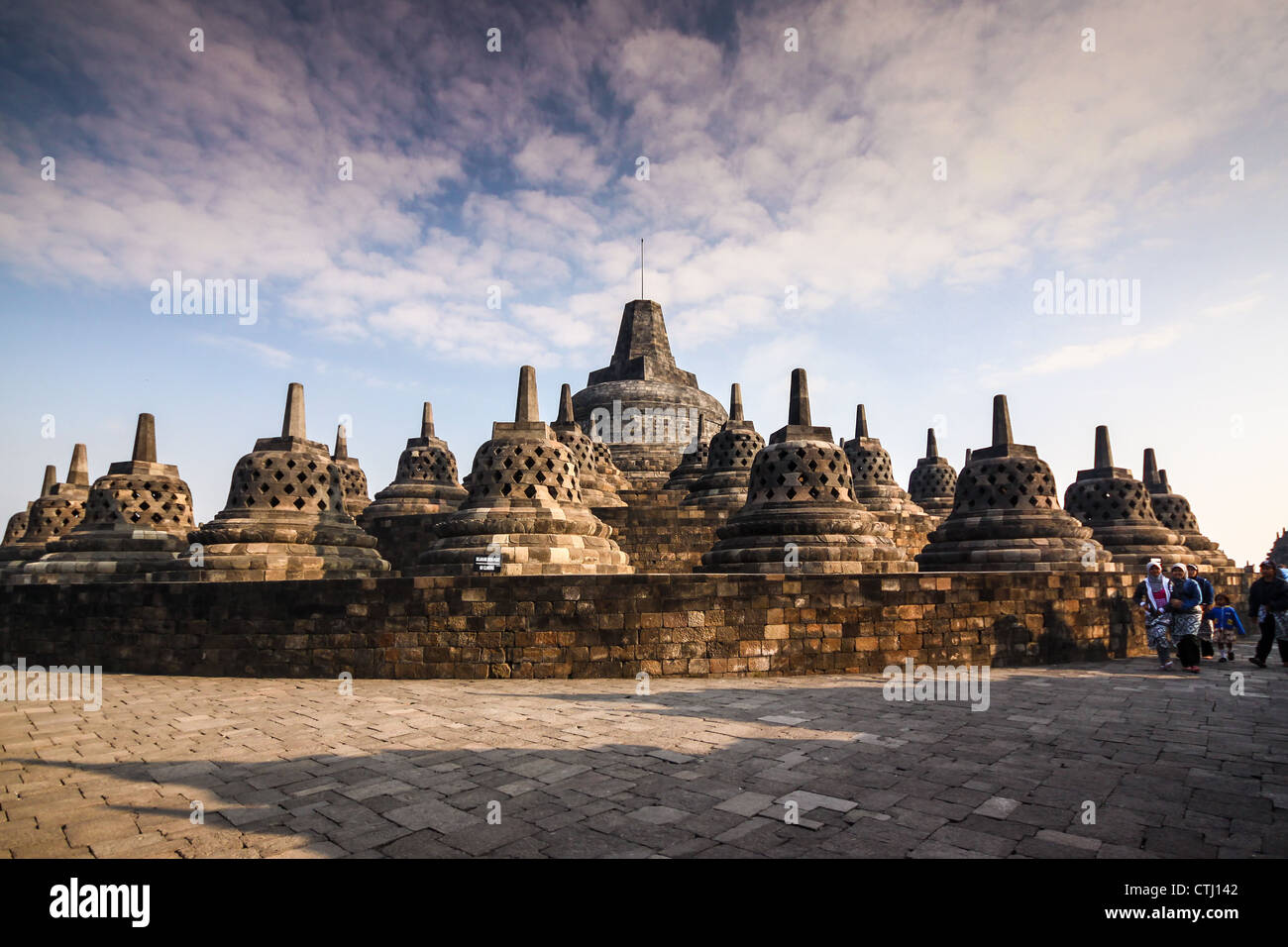Tempio di Borobudur di java Foto Stock