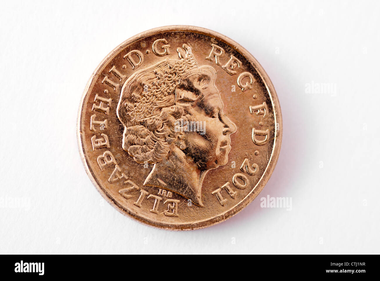 Una moneta di libbra Foto Stock