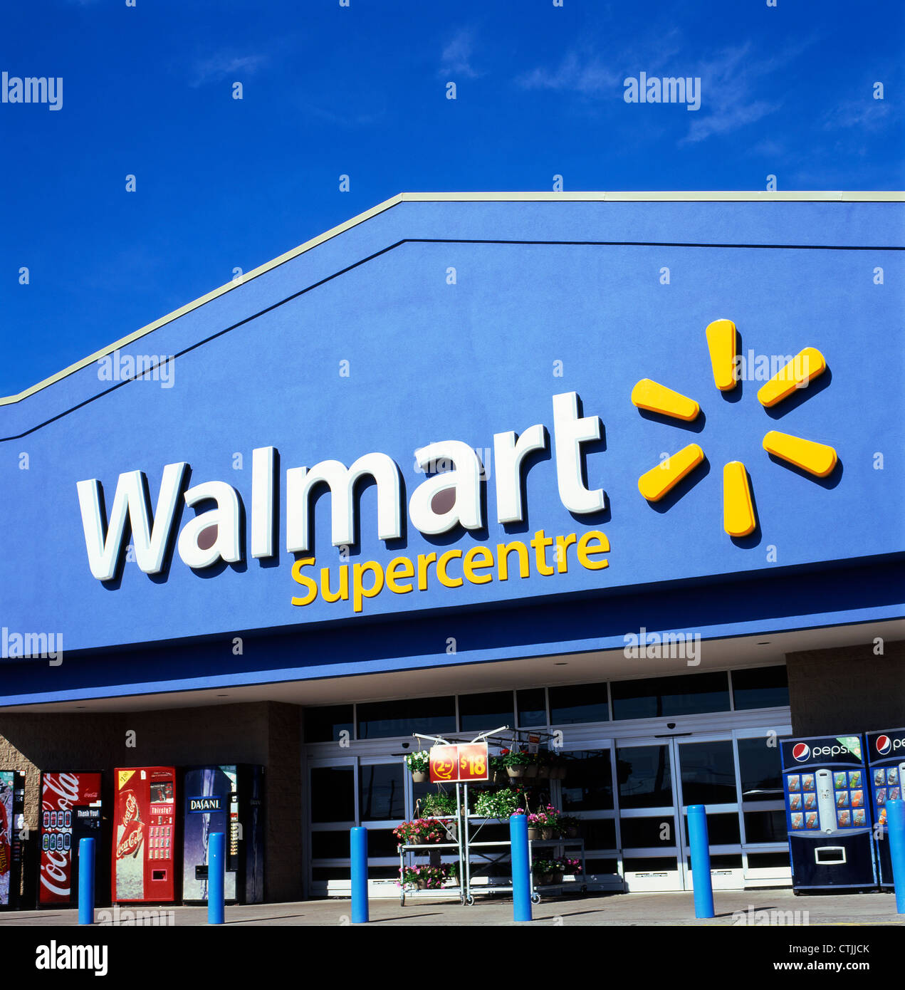 Walmart Supercenter store logo segno esterno KATHY DEWITT Foto Stock