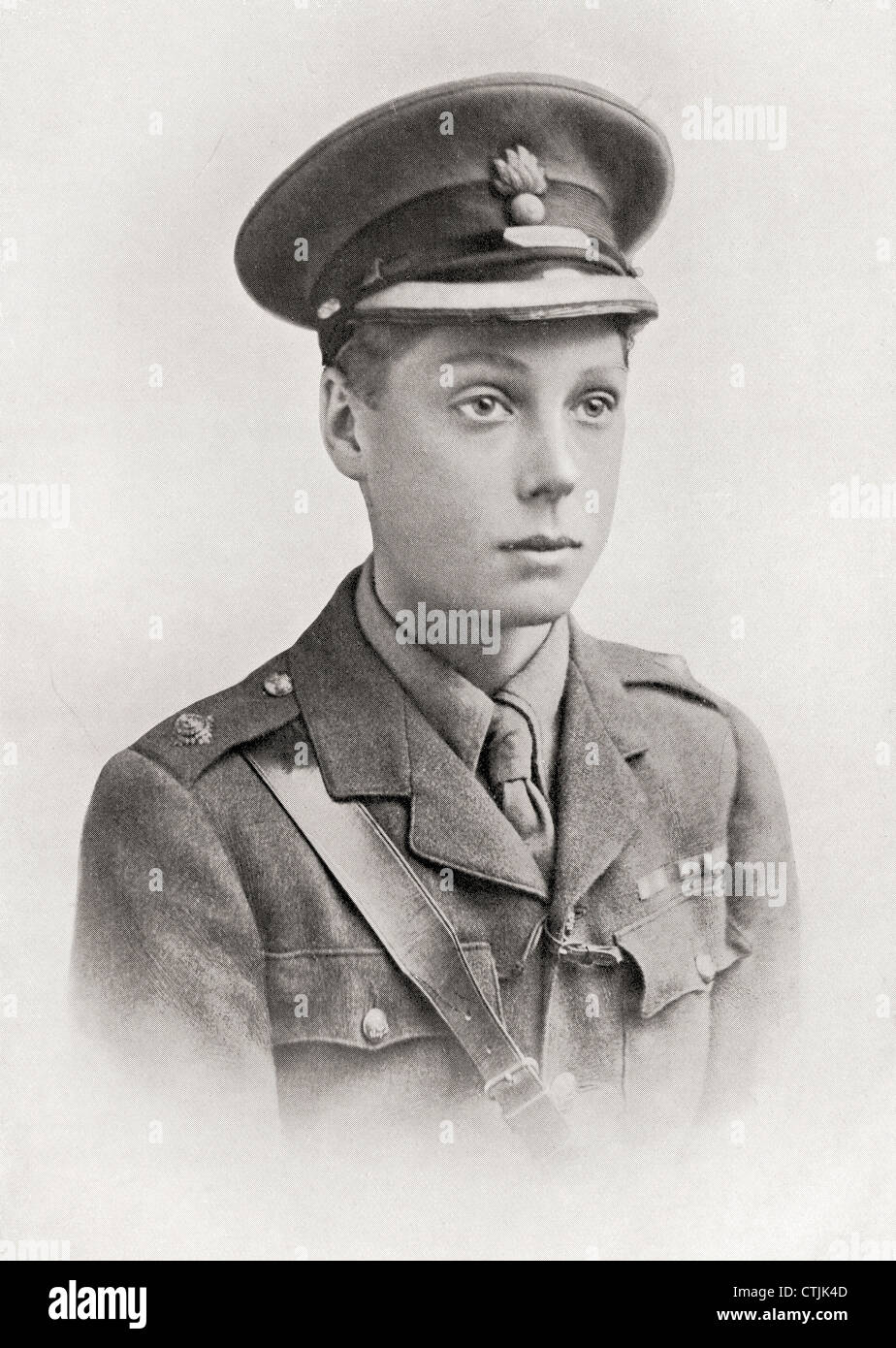 Il Principe di Galles, più tardi re Edward VIII, e poi il Duca di Windsor, 1894 - 1972. Visto qui in uniforme durante la Prima Guerra Mondiale Foto Stock