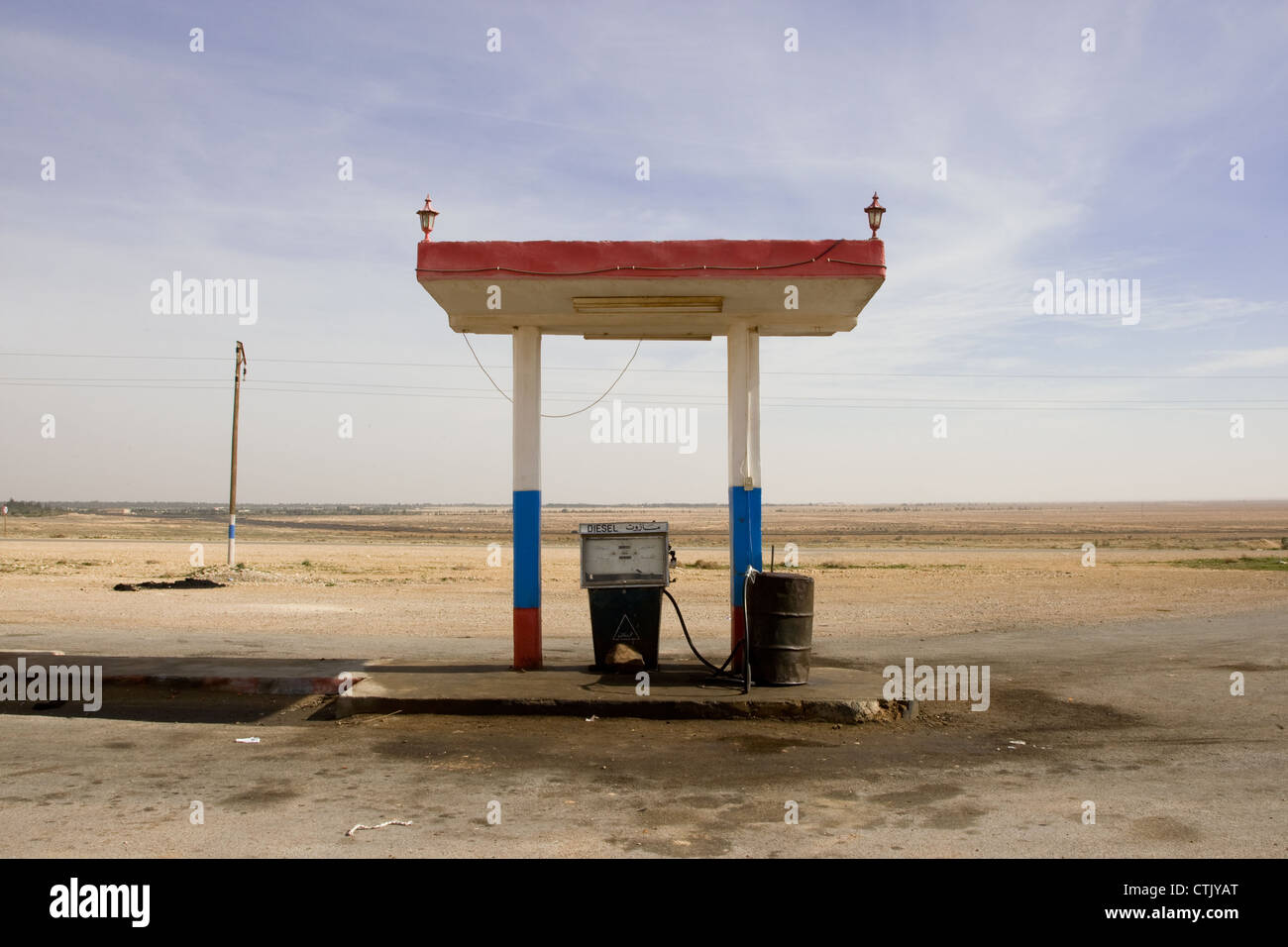 Benzina pompa benzina, in Siria Foto Stock