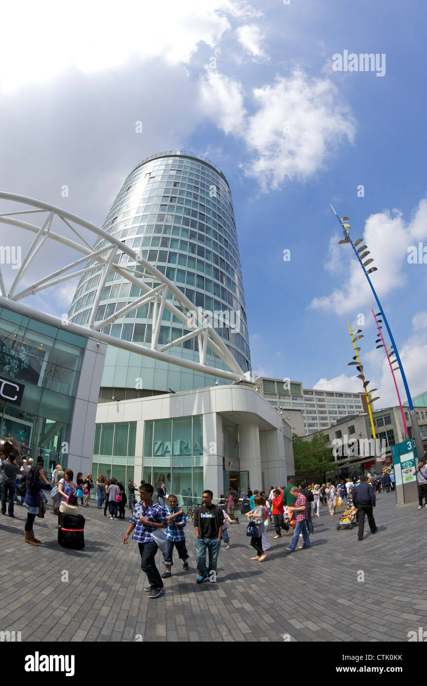 Rotunda edificio a Bullring, Birmingham City Centre, West Midlands, Inghilterra, UK, Regno Unito, GB Gran Bretagna British Foto Stock