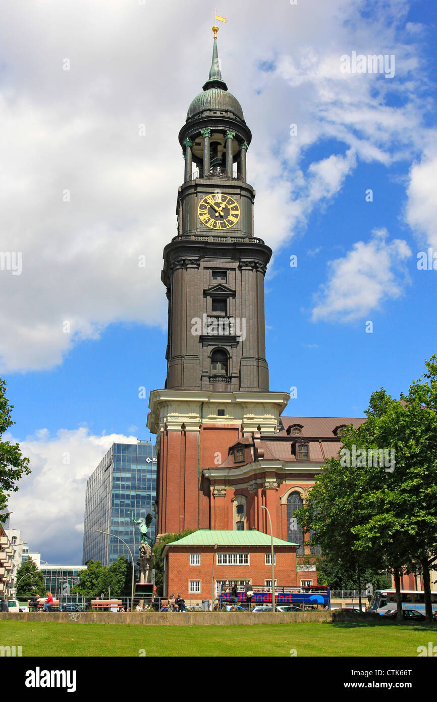 Germania, città anseatica di Amburgo, Chiesa di San Michele, Michl Foto Stock