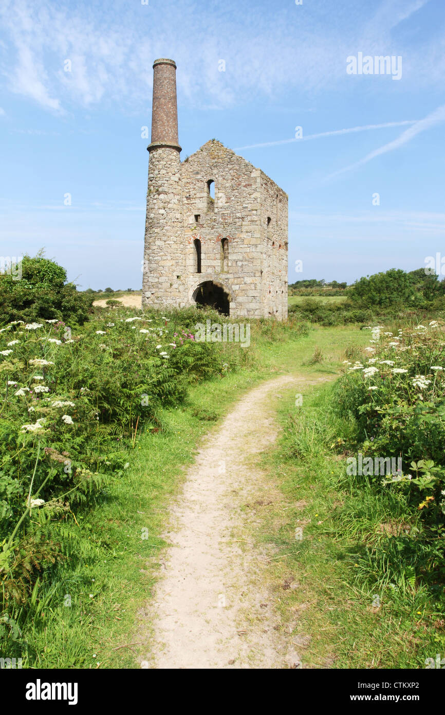 Cornish miniera di stagno casa del motore Foto Stock