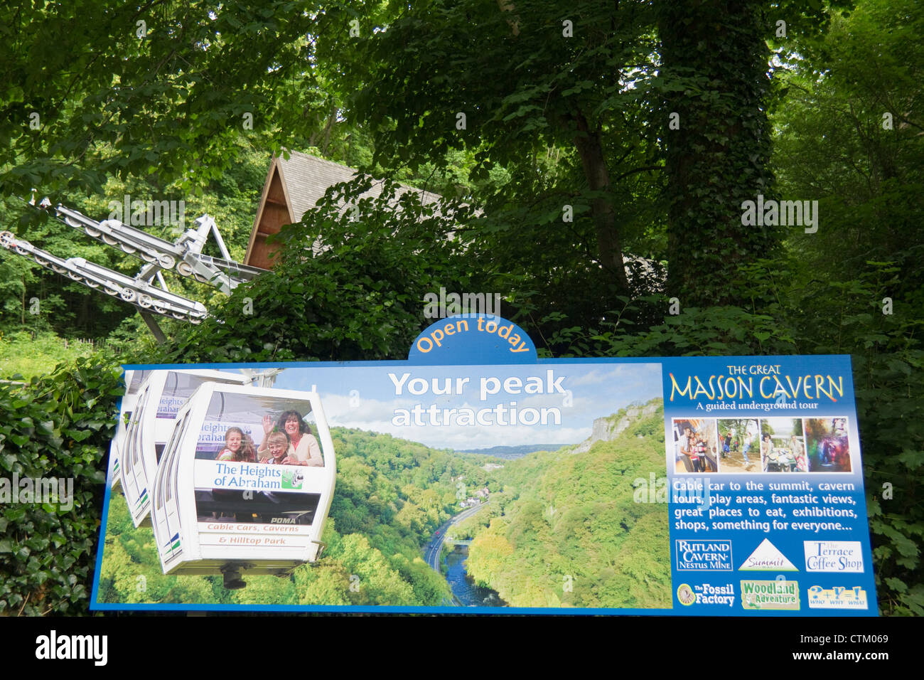 Display ad altezze di Abramo Matlock Bath Derbyshire Peak District Inghilterra Foto Stock