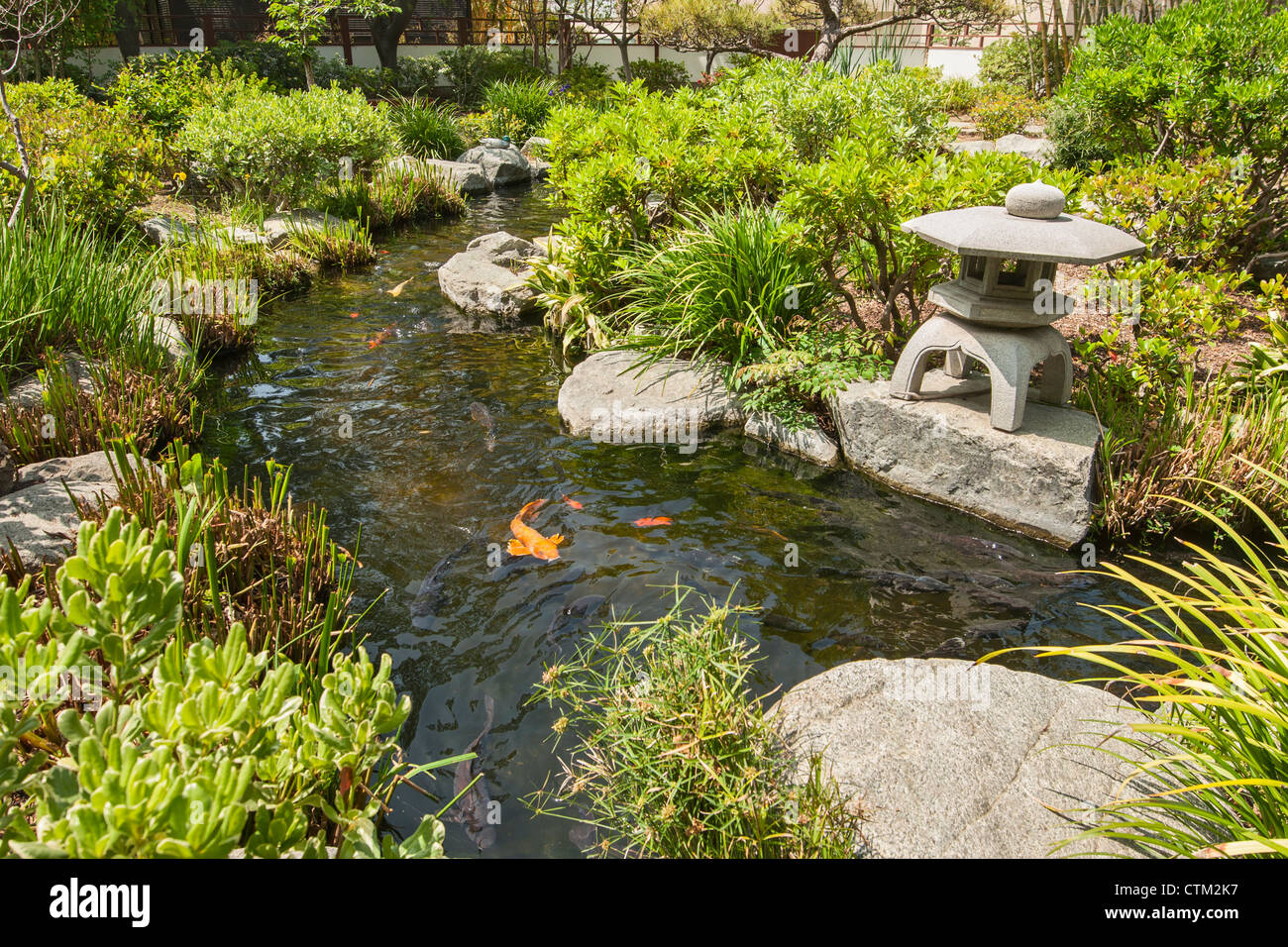 Gli splendidi giardini giapponesi che si trova nella città di speranza Cancer Center. Foto Stock
