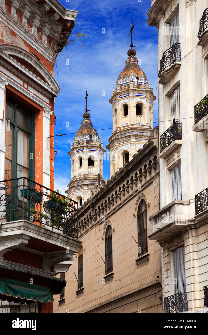 "San Pedro telmo" Chiesa facciata. San Telmo, ,Buenos Aires, Argentina Foto Stock