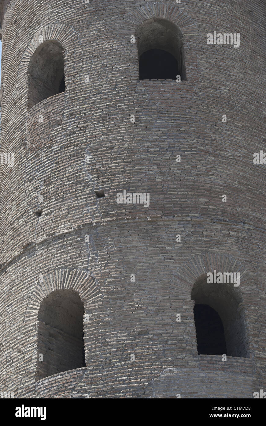Roma, Mura Aureliane. Dettaglio del Porto di San Giovanni Foto Stock