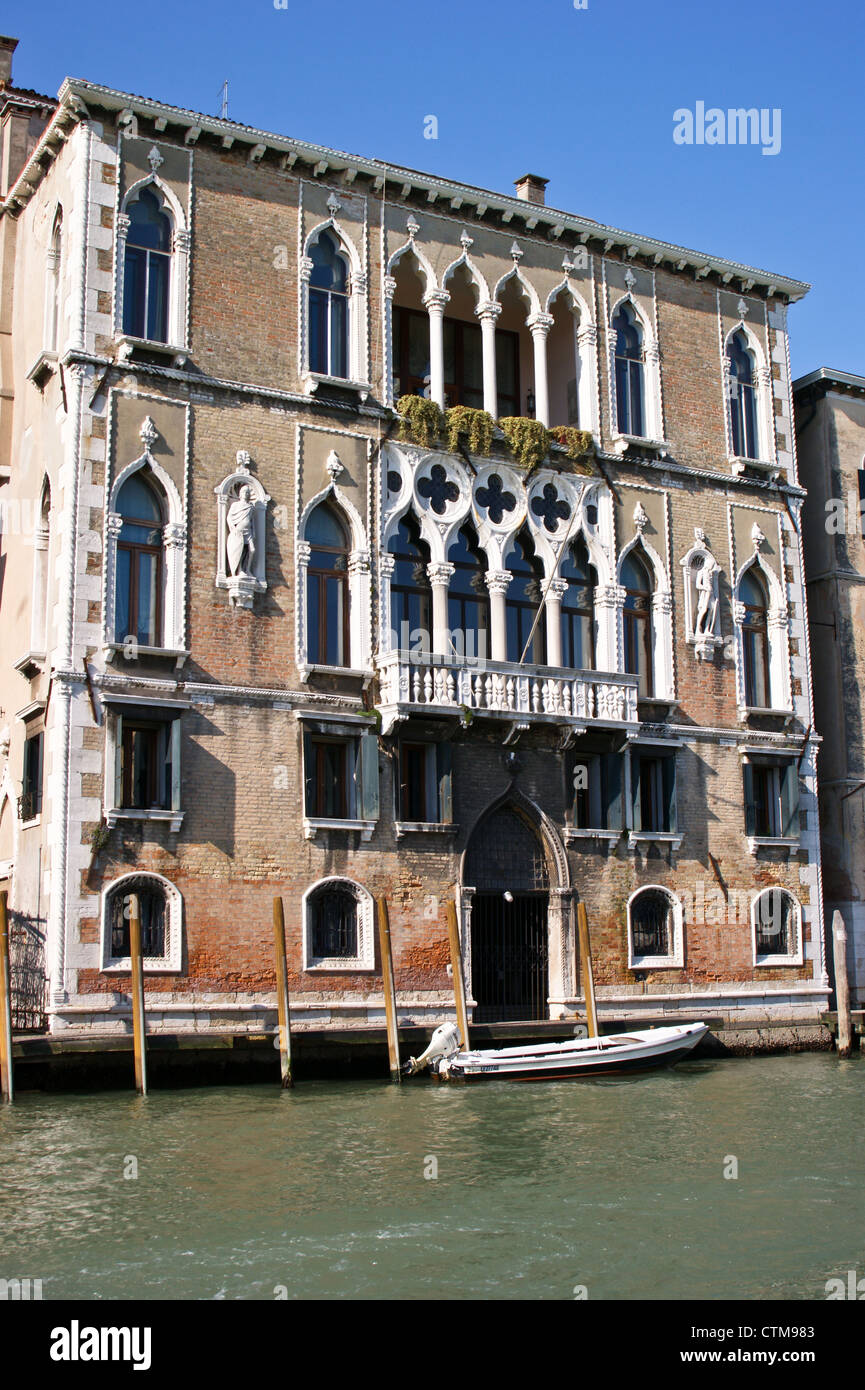 Venezia, Italia Palazzo Loredan sul Canal Grande Foto Stock