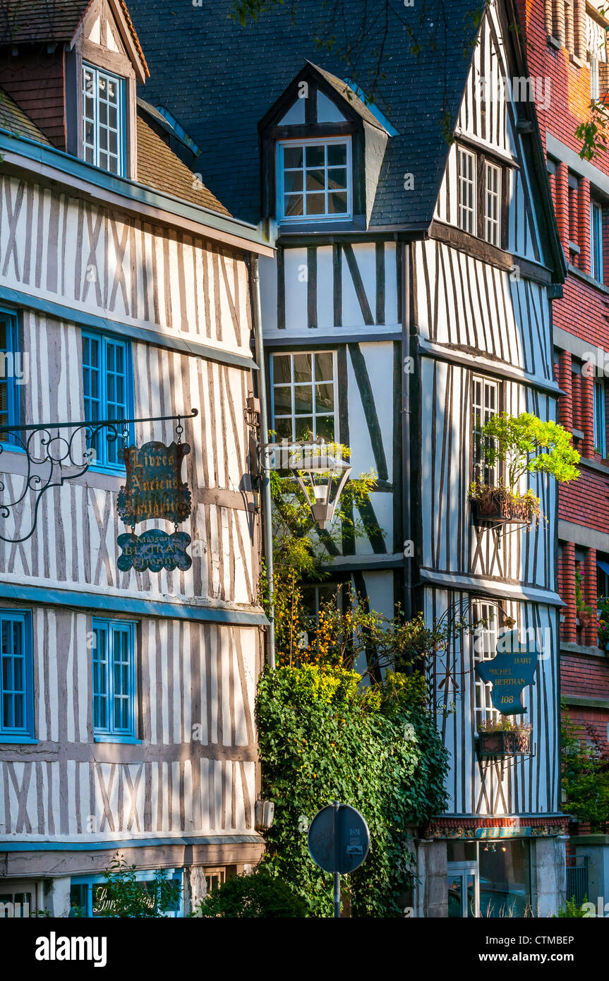 Rue Martainville, Rouen, Francia , in Europa Foto Stock