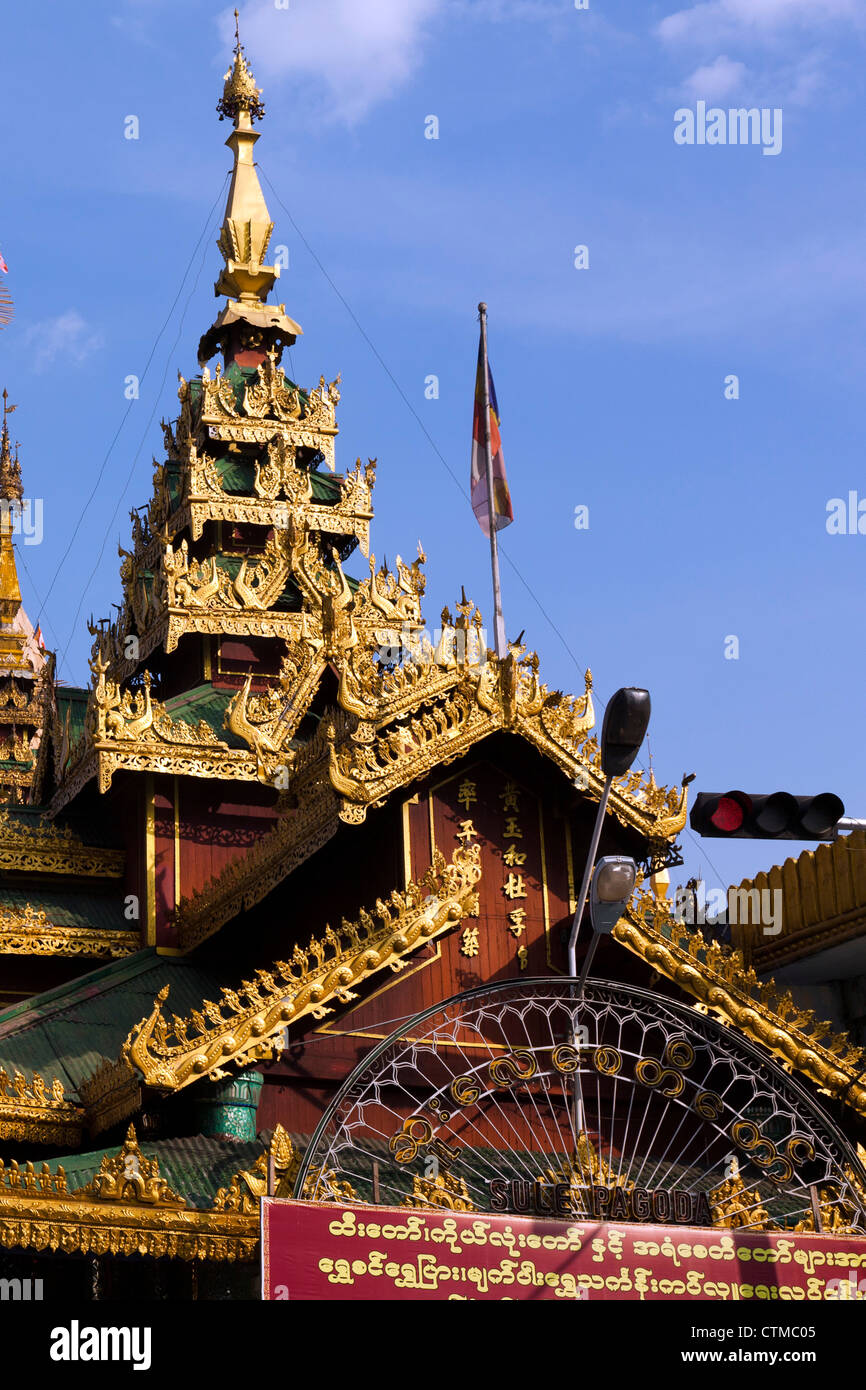 Sule Pagoda Yangon Myanmar Foto Stock