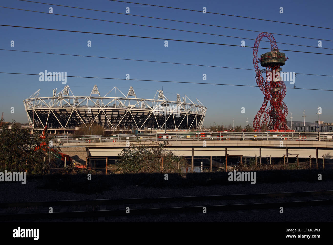 Stadio olimpico ArcelorMittal Orbit Olympic Park London Inghilterra England Foto Stock