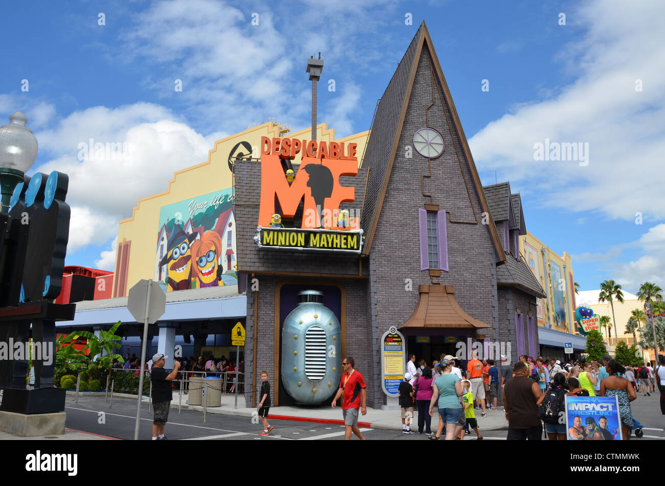 Spregevole Me Minion Mayhem il 3D Ultra HD Digital animazione avventura all'Universal Studios Orlando, Florida. Foto Stock
