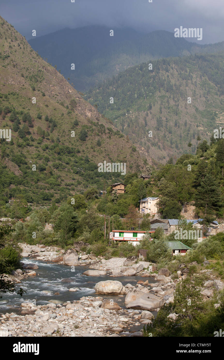 Tirthan Valley, Himachal Pradesh, India Foto Stock