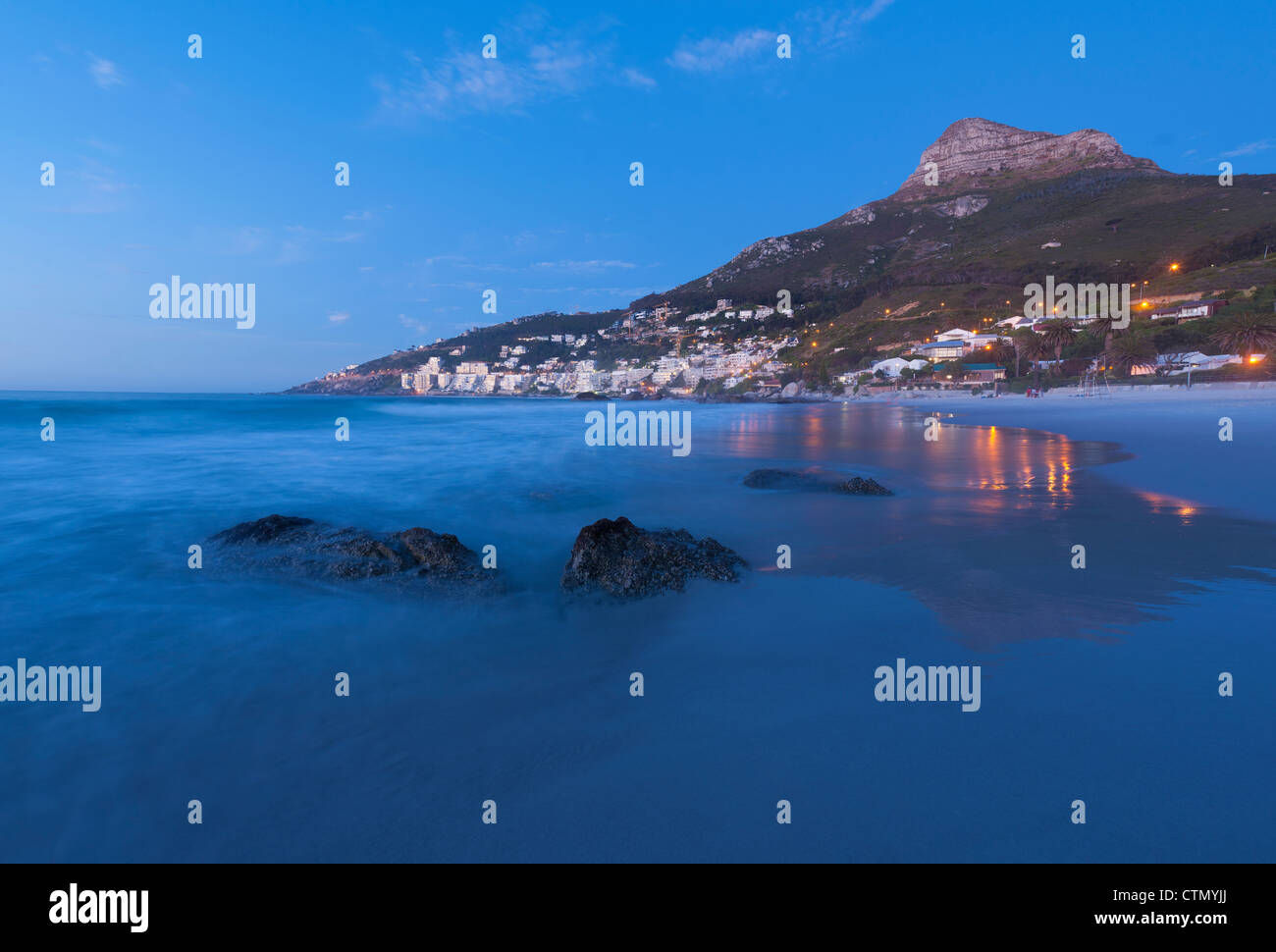 Camps Bay, Città del Capo, Western Cape, Sud Africa Foto Stock
