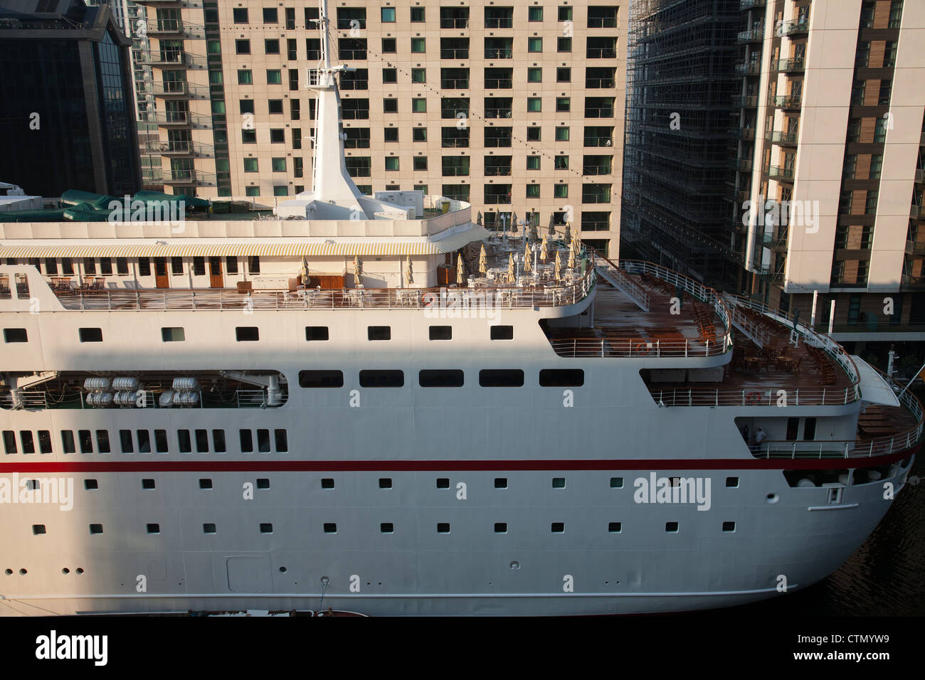 Peter Deilmann nave da crociera Deutschland, a West India Dock Canary Wharf London Foto Stock