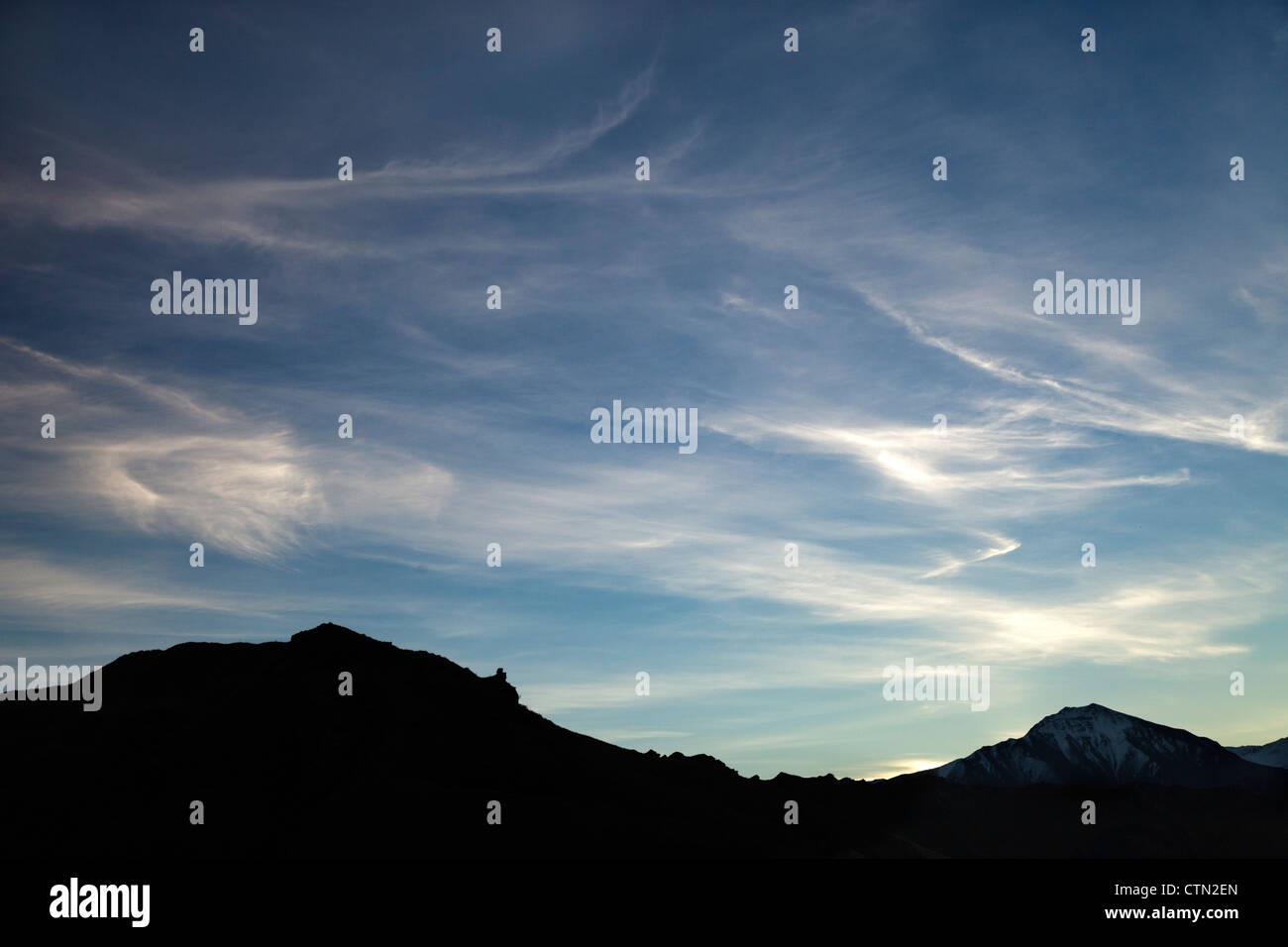 Il cielo sopra il Remarkables al crepuscolo, Queenstown, New Zealand Nuova Zelanda 2 Foto Stock