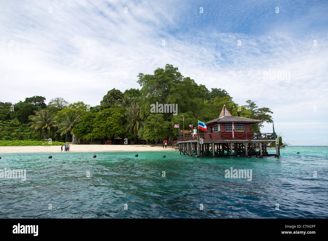 SIpadan island a Sabah in Malese lato dell'isola di Borneo. È famoso per essere uno dei migliori al mondo punto di immersione Foto Stock