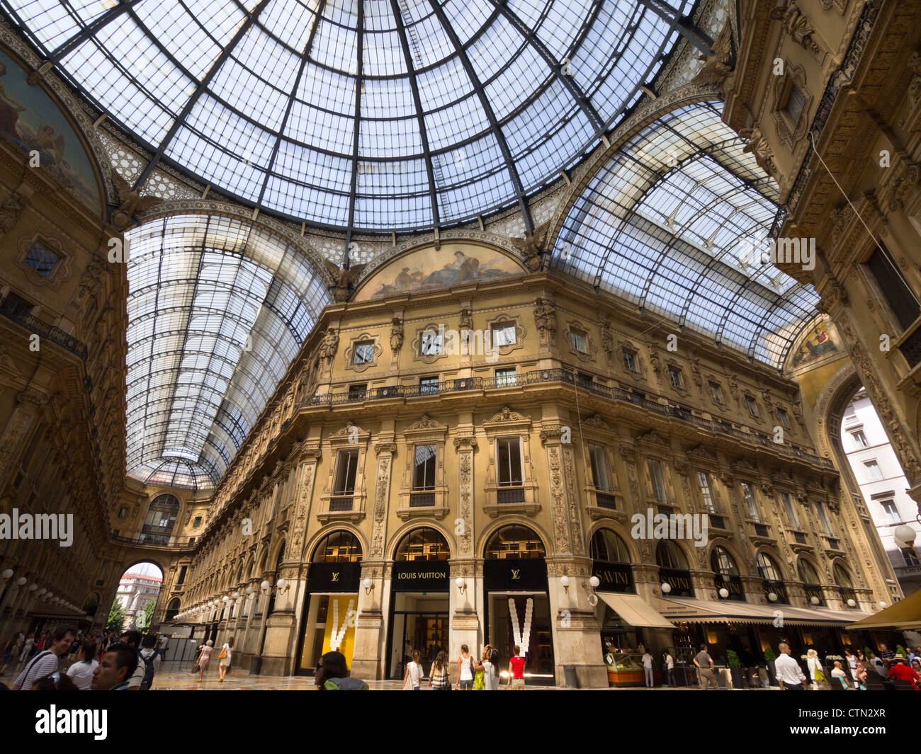 Galleria Vittorio Emanuele centro dello shopping di Milano, Italia, Europa Foto Stock