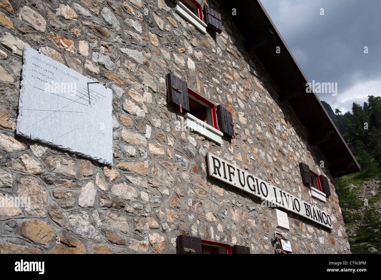 Rifugio Livio Bianco, Valle della Meris, Piemonte, Italia Foto Stock