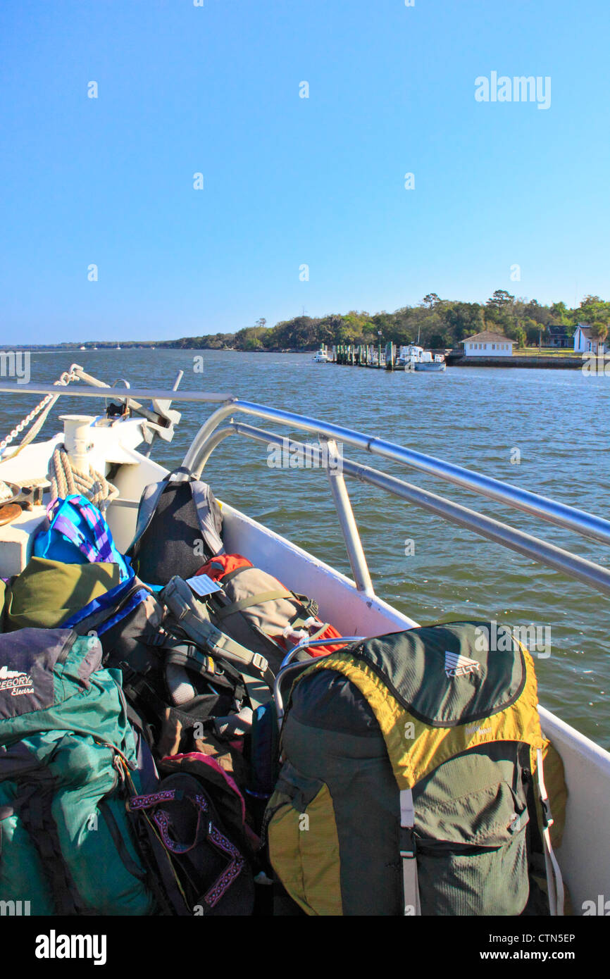 Cumberland Island National Seashore traghetto, GEORGIA, STATI UNITI D'AMERICA Foto Stock