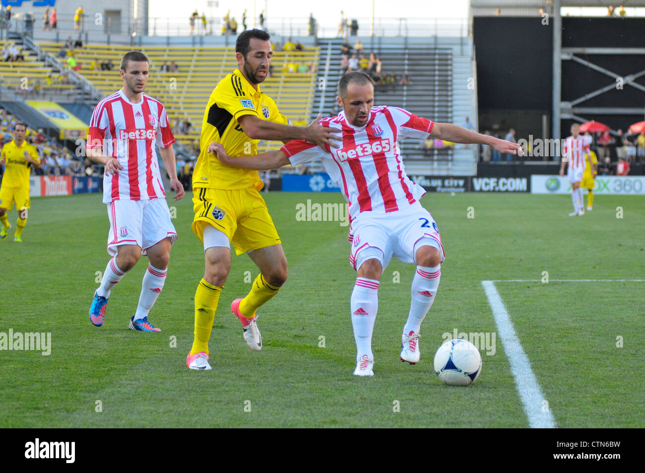 Columbus Crew host Stoke City FC per un amichevole internazionale gioco al Columbus Crew Stadium, Columbus Ohio sulla luglio 24, 2012 Foto Stock