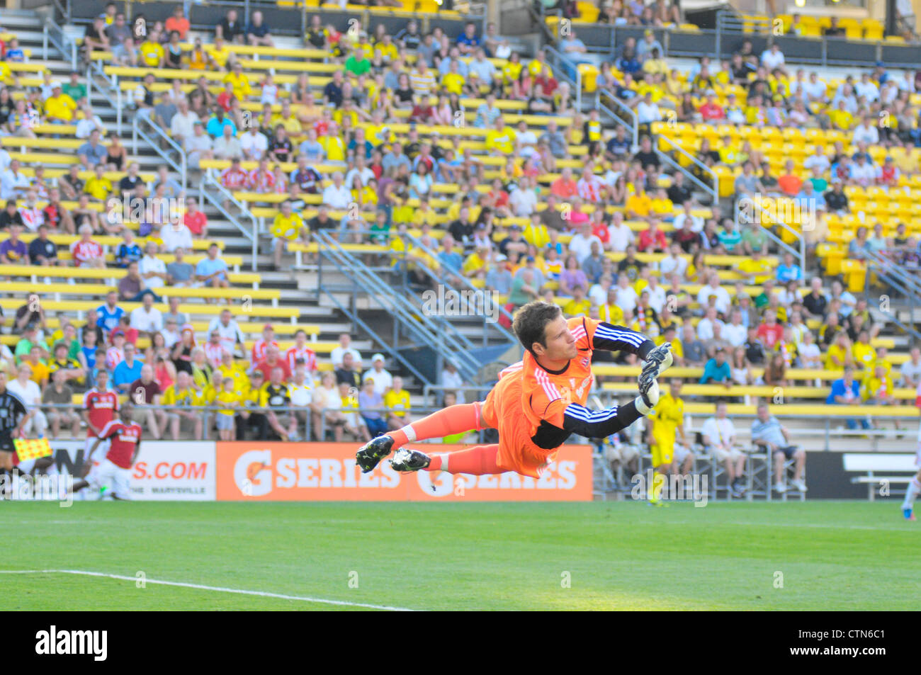 Columbus Crew host Stoke City FC per un amichevole internazionale gioco al Columbus Crew Stadium, Columbus Ohio sulla luglio 24, 2012 Foto Stock