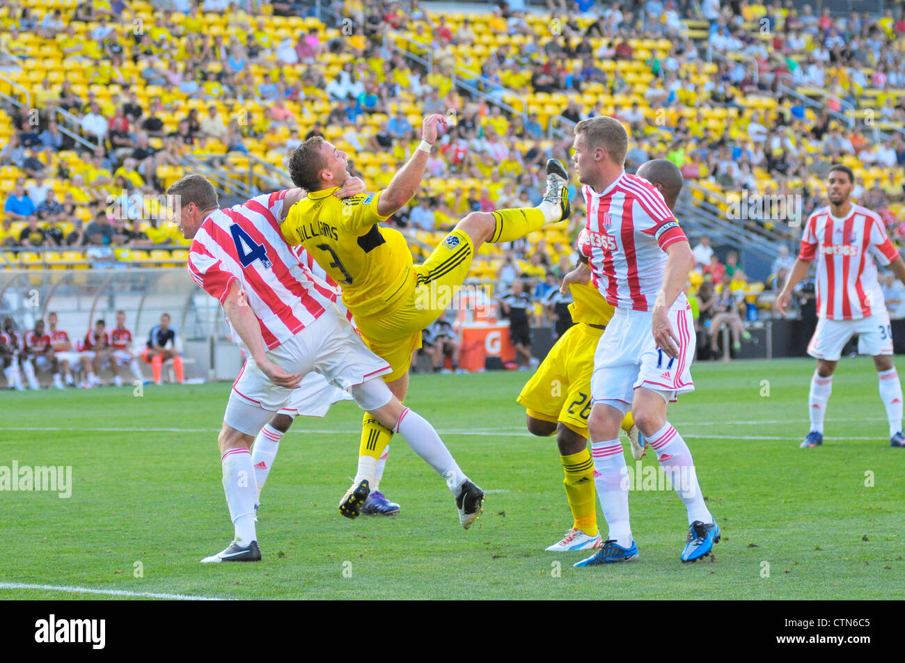 Columbus Crew host Stoke City FC per un amichevole internazionale gioco al Columbus Crew Stadium, Columbus Ohio sulla luglio 24, 2012 Foto Stock